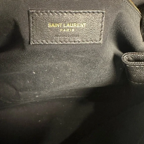 SOLD ❌❌❌ Yves Saint Laurent Black Chevron Shoulder Bag with Gold Chain - Picture 14 of 15